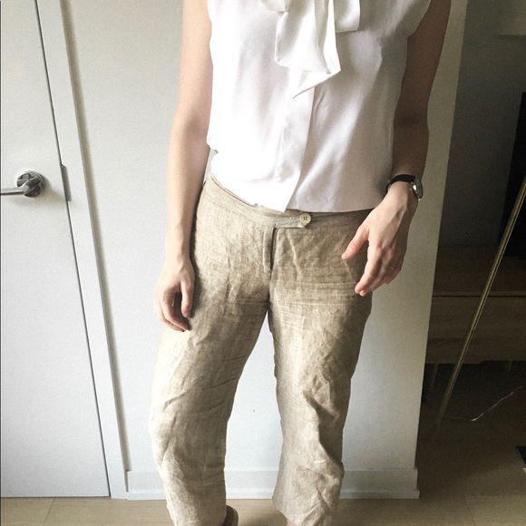 White Silk Sandro Front Tie Shirt - Picture 5 of 6